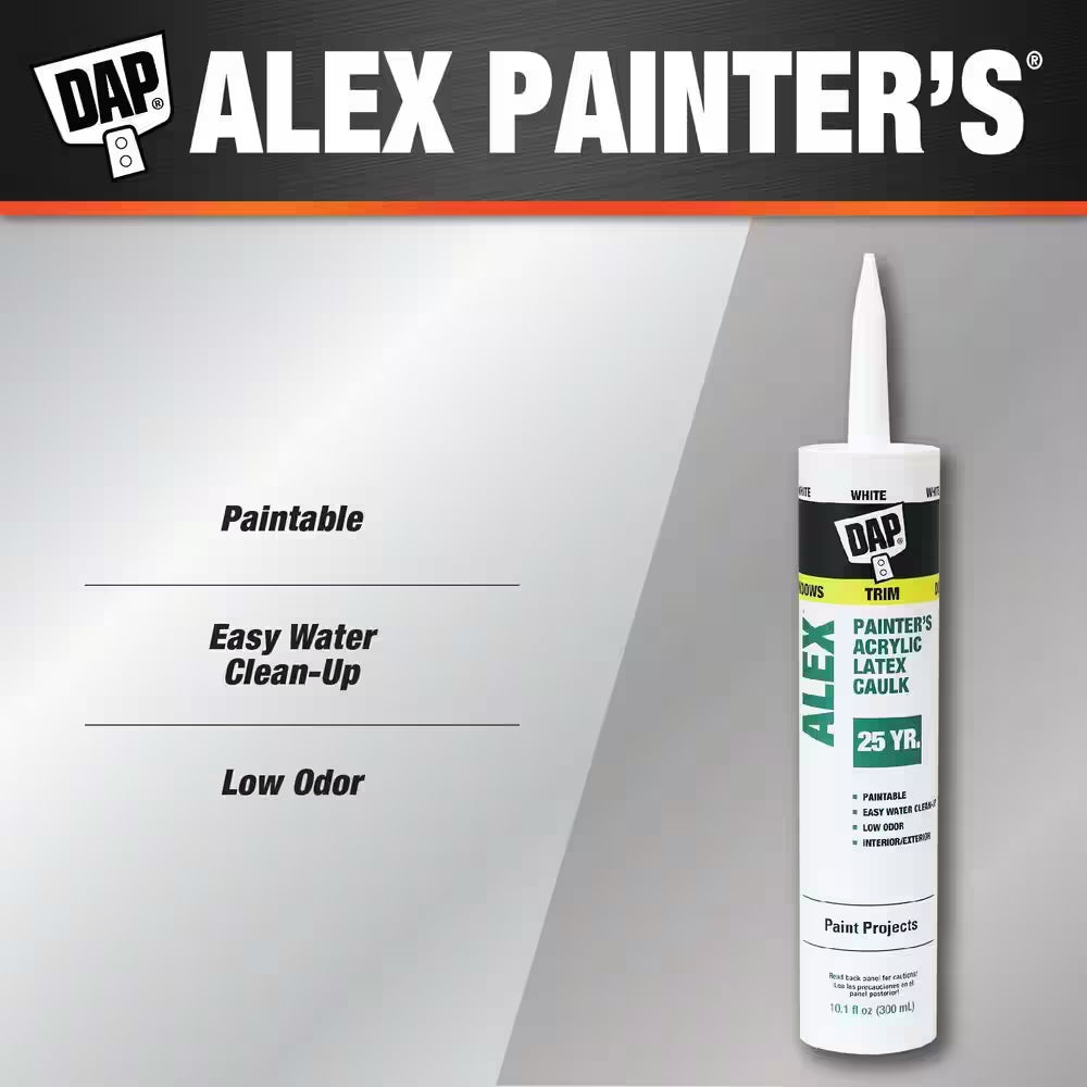 Alex Painter'S 10.1 Oz. White All-Purpose Acrylic Latex Caulk (2-Pack)
