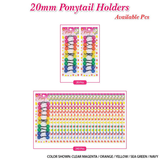 HAIR BARRETTES OR HAIR BALL TIE 20ct All varieties