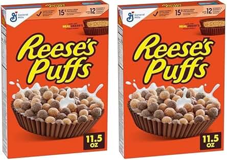 General Mills Reese's Puffs Cereal 12-Pack 11.5 oz boxes