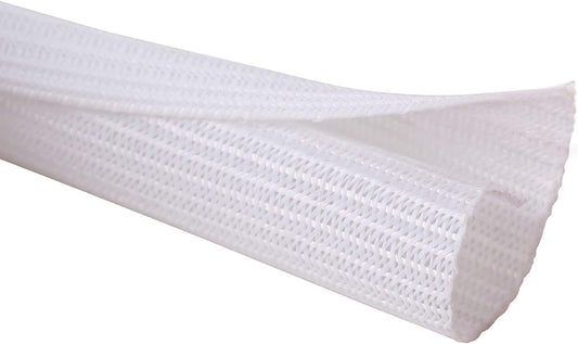 25Ft - 1 Inch Cord Protector Wire Loom Tubing Cable Sleeve Split Sleeving for USB Cable Power Cord Audio Video Cable - Protect Cat from Chewing Cords - White
