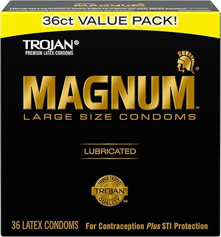 Trojan Magnum Condoms Singles 48-Pack box