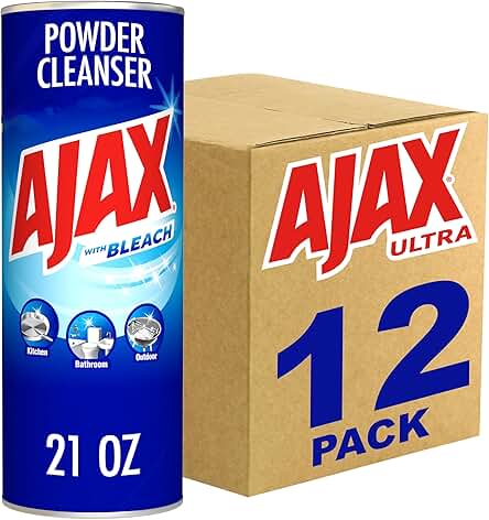 Ajax Double Bleach Powder Cleanser 12-Pack 21 oz cans