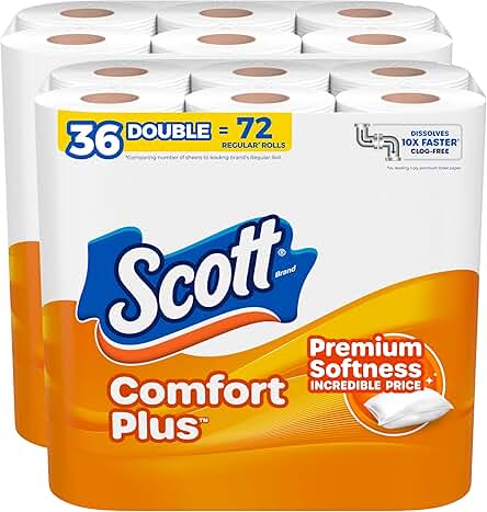 Scott Comfort Plus Bath Tissue 12-Pack 4 Rolls