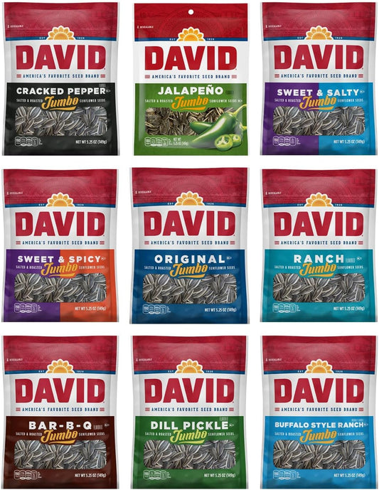 David Sunflower Seeds 5.25 oz 12-Pack box