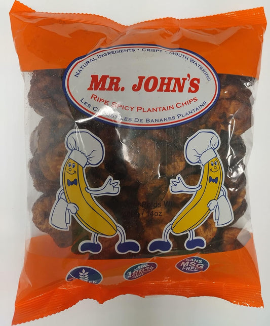 MR. JOHN'S Spicy Ripe Plantain Chips – 400g / 14.10 oz