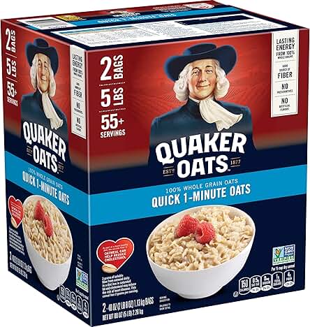 Quaker Regular or Quick Oat 12-Pack 18 oz containers