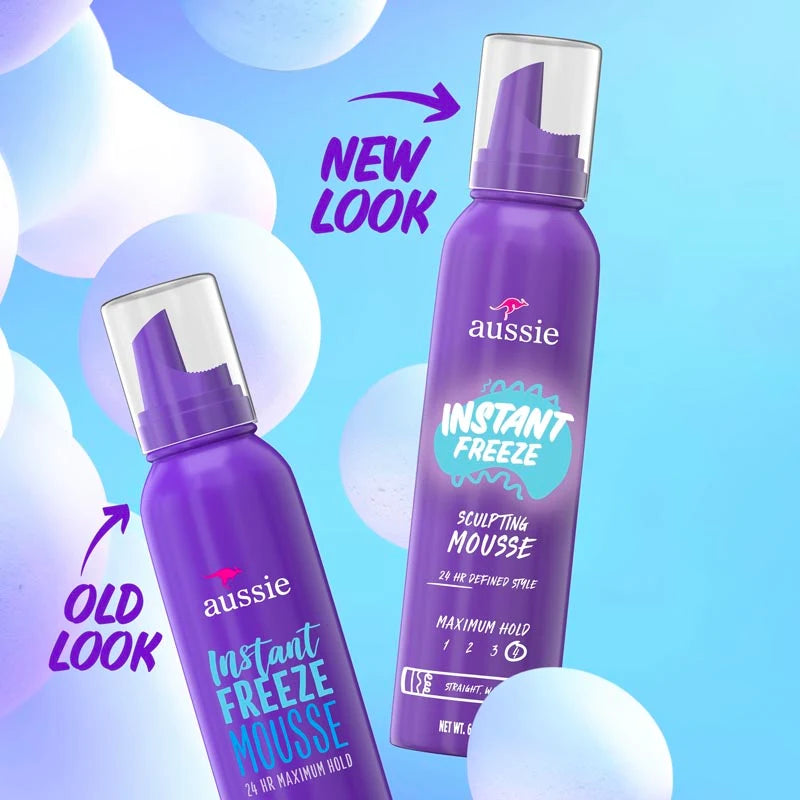 Instant Freeze Aussie Mousse – Strong Hold Styling Foam for All Hair Types