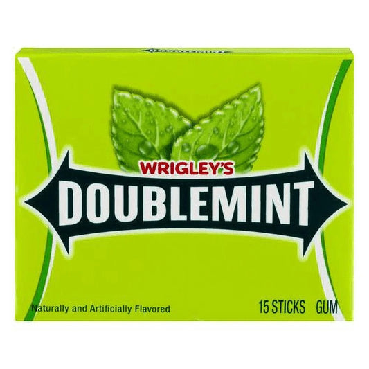 WRIGLEY'S TWIN PACK GUM 2-20ct Juicy fruit or Doublemint