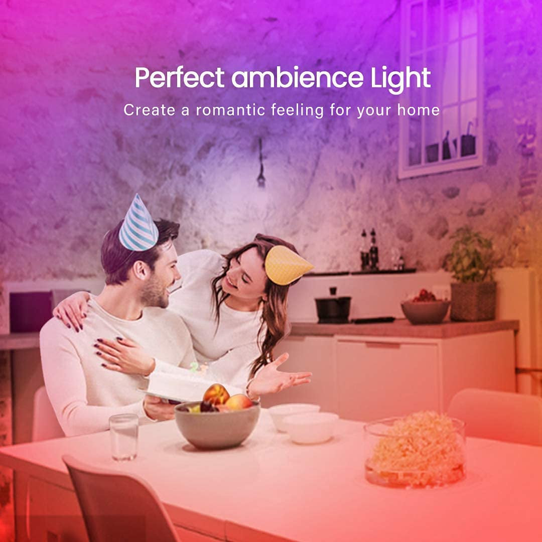 50 FT Long LED Strip Lights, Bluetooth LED Lights for Bedroom, Color Changing Light Strip with Music Sync, Smart Lights Controlled via Phone APP and IR Remote.