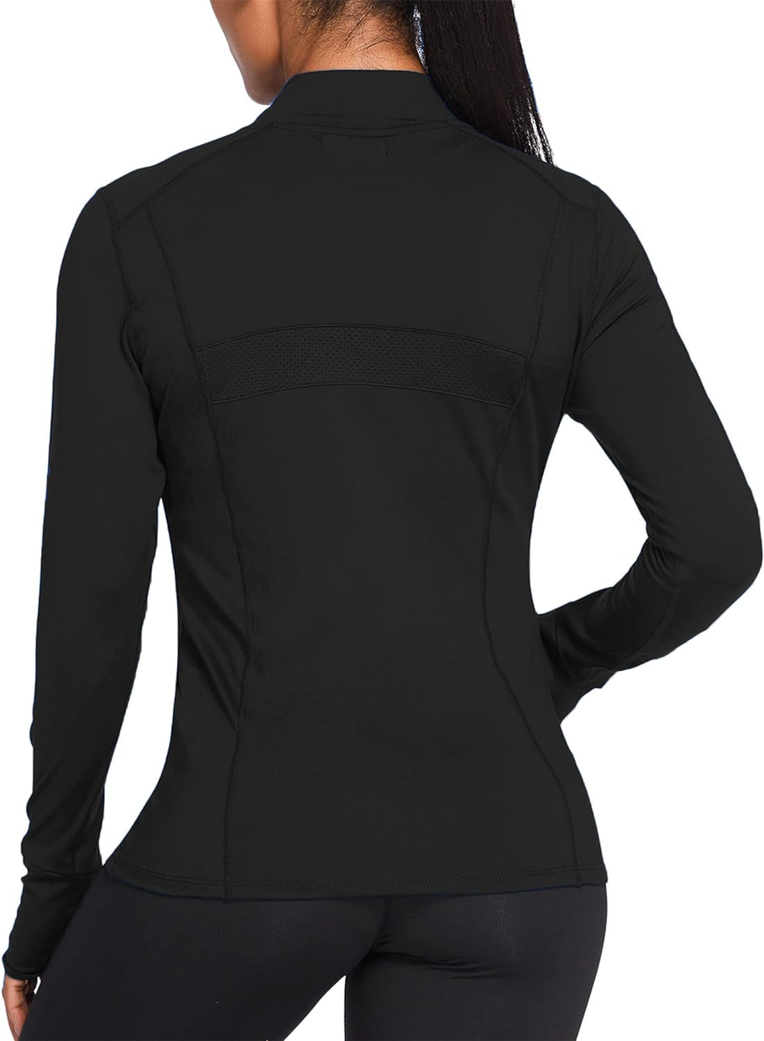 Women'S Athletic Jacket Workout Running Jackets Zipper Active Tops Slim Fit Sportswear