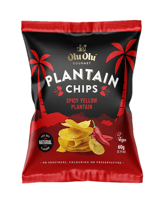 Olu Olu Spicy Yellow Plantain Chips – Sweet Chilli Flavor