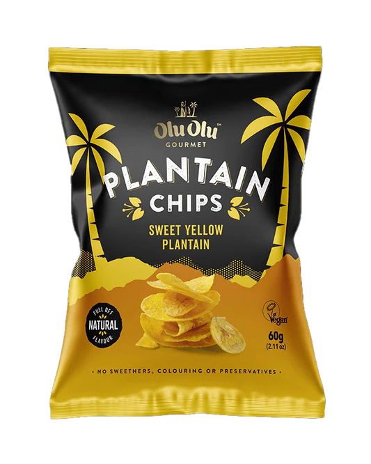 Olu Olu Sweet Yellow Plantain Chips – Sweet Chilli Flavor
