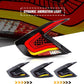 New Taillights for Honda Civic Sedan Tail Light 2016-2021 LX Touring EX EX-L Sport 10Th Gen Accessories Smoke Led Sequential Turn Signal Animation Rear Lights DRL Custom FC1 Back Lamp Replacement (S4)