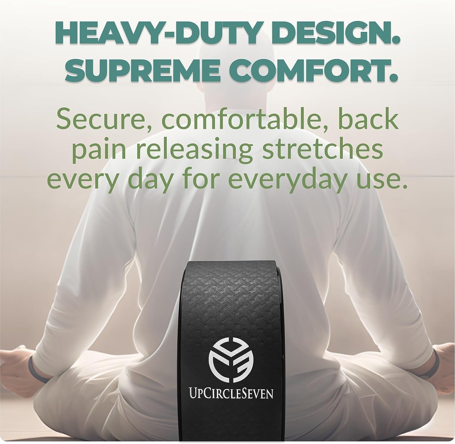 Yoga Wheel for Back Pain - Deep Tissue Massage - Yoga Back Roller Wheel for Back Pain Relief Stretching Myofascial Release Mobility