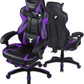 Purple Gaming Chair Reclining Computer Chair with Footrest High Back Gamer Chair with Massage Large Computer Gaming Chair Racing Style Chair for Gaming Big and Tall Gaming Chairs for Adult