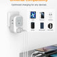 Multi Plug Outlet Extender with USB,  Electrical 4 Box Splitter 3 USB Wall Charger, Multiple Charging Station for Cruise, Travel, Office, Dorm Essentials