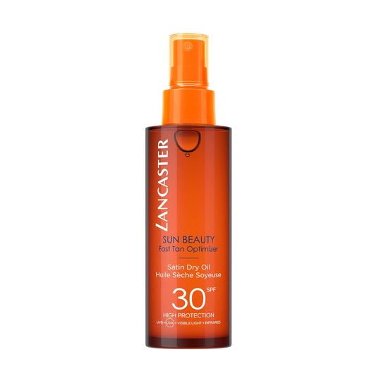 Lancaster Sun Beauty Satin Sheen Oil SPF 30 – Fast Tan Optimizer, 5 fl oz