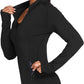 Women'S Athletic Jacket Workout Running Jackets Zipper Active Tops Slim Fit Sportswear
