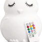 Silicone Night Light for Kids, Bear - 9 Soft Colors, Remote Sleep Timer - Rechargeable, Battery-Operated Light for Toddler, Baby, Girls, Boys - Bedroom, Nursery