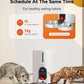 Automatic Cat Feeders for 2 Cats - Timed Dog Food Dispenser with Splitter and Two Stainless Bowls, Cat Feeders 10S Meal Call, 6 Meals per Day for Cats & Small Dogs, White