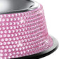 Bling Dog Bowls Pink, 640ML Handmade Bling Rhinestones Stainless Steel Pet Bowls Double Food Water Feeder for Puppy Cats Dogs - Set of 2