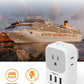 Multi Plug Outlet Extender with USB,  Electrical 4 Box Splitter 3 USB Wall Charger, Multiple Charging Station for Cruise, Travel, Office, Dorm Essentials