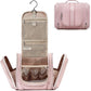 Toiletry Bag for Women, Travel Toiletry Organizer with Hanging Hook, Water-Resistant Cosmetic Makeup Bag Travel Organizer for Shampoo, Full-Size Container, Toiletries, Pink-Medium