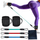 Ankle Resistance Bands Set, Ankle Tube Band with Adjustable, 60LB Three Different Pound Resistance Bands, Recoils and Glutes Workouts, Legs Resistance Bands with Ankle Strap for Women & Men