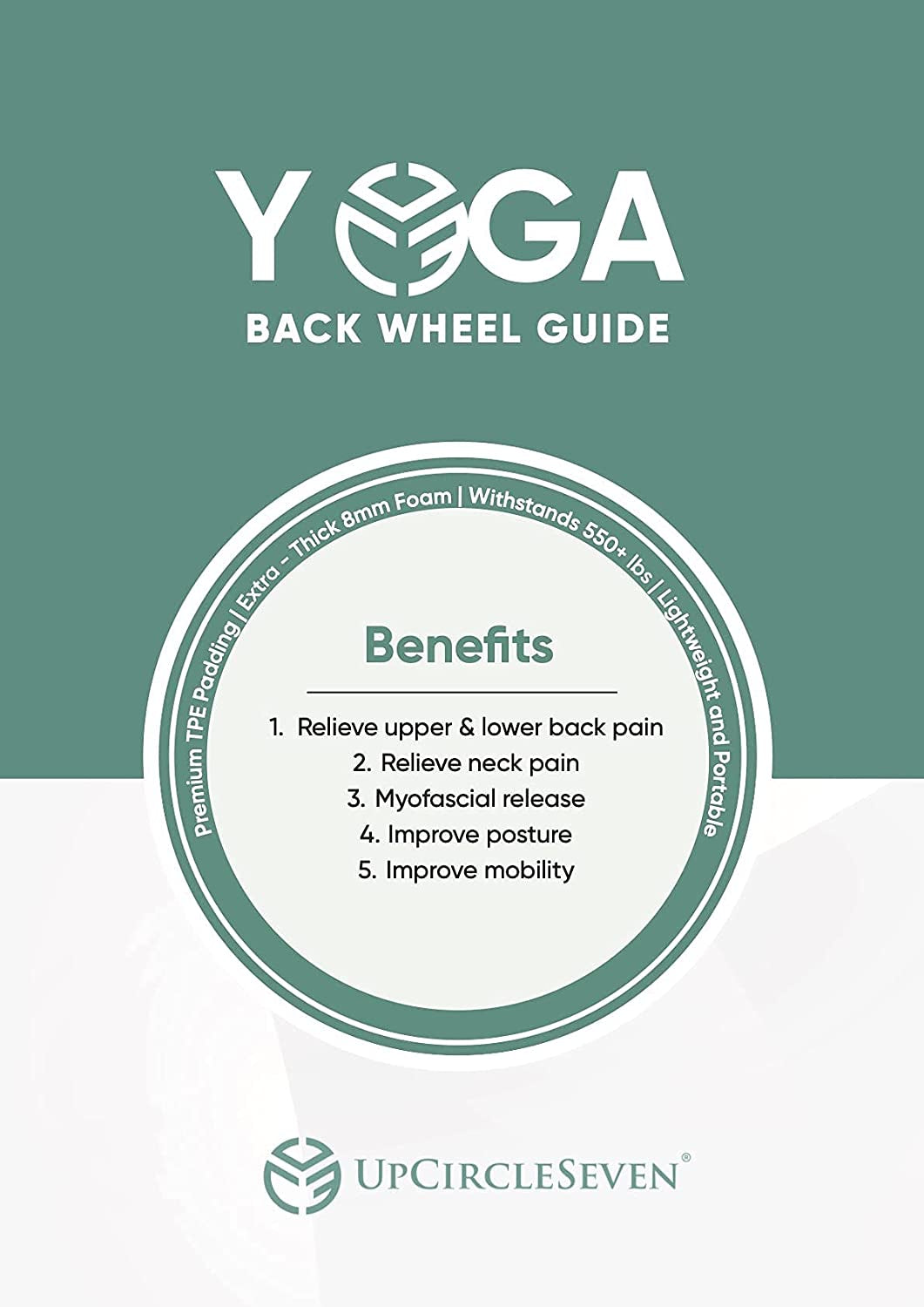Yoga Wheel for Back Pain - Deep Tissue Massage - Yoga Back Roller Wheel for Back Pain Relief Stretching Myofascial Release Mobility