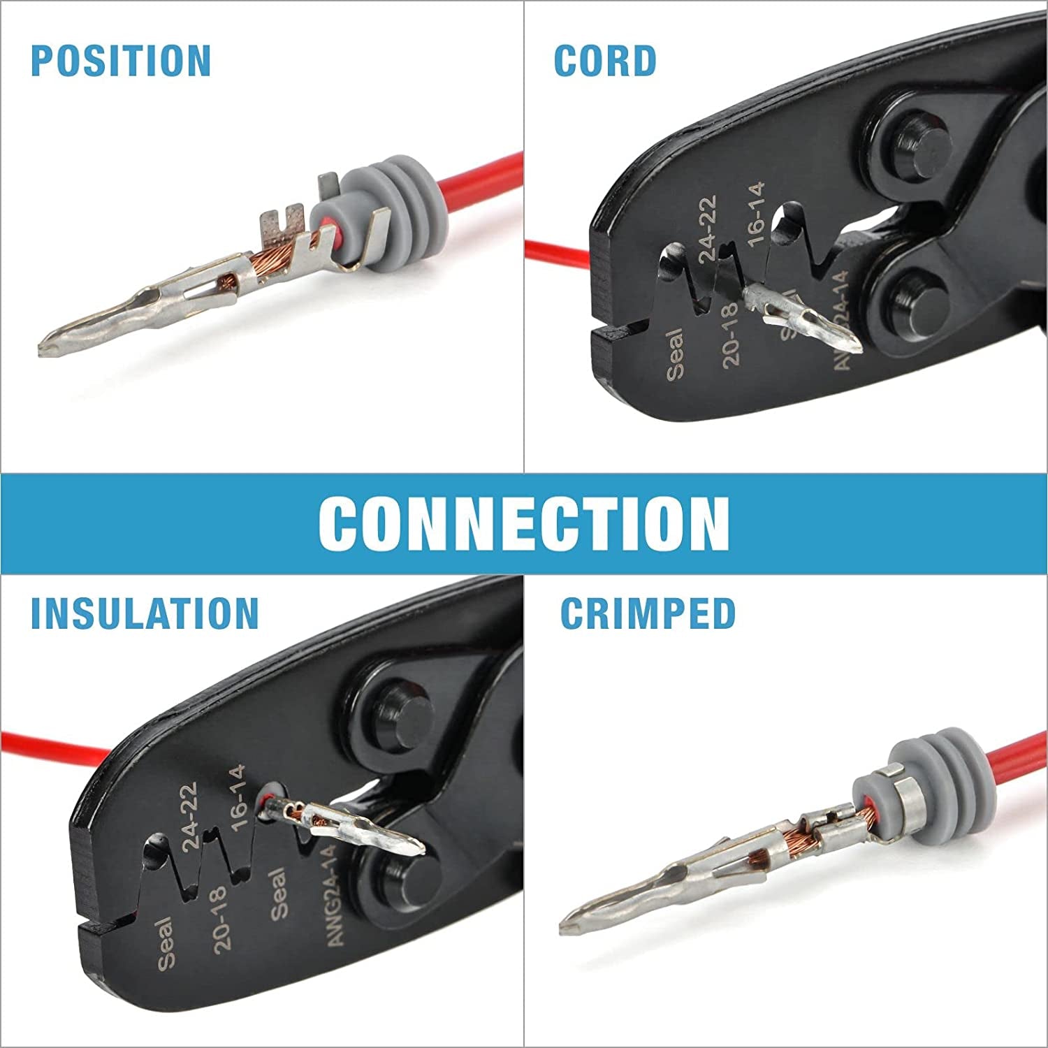 Icrimp Crimper Tools for Delphi APTIV Packard [Weather] [Pack] Terminals Metri-[Pack] Connectors for Sealed Terminals