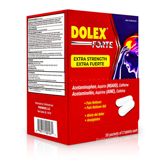 Dolex Extra Strength Tablets 50-Pack box