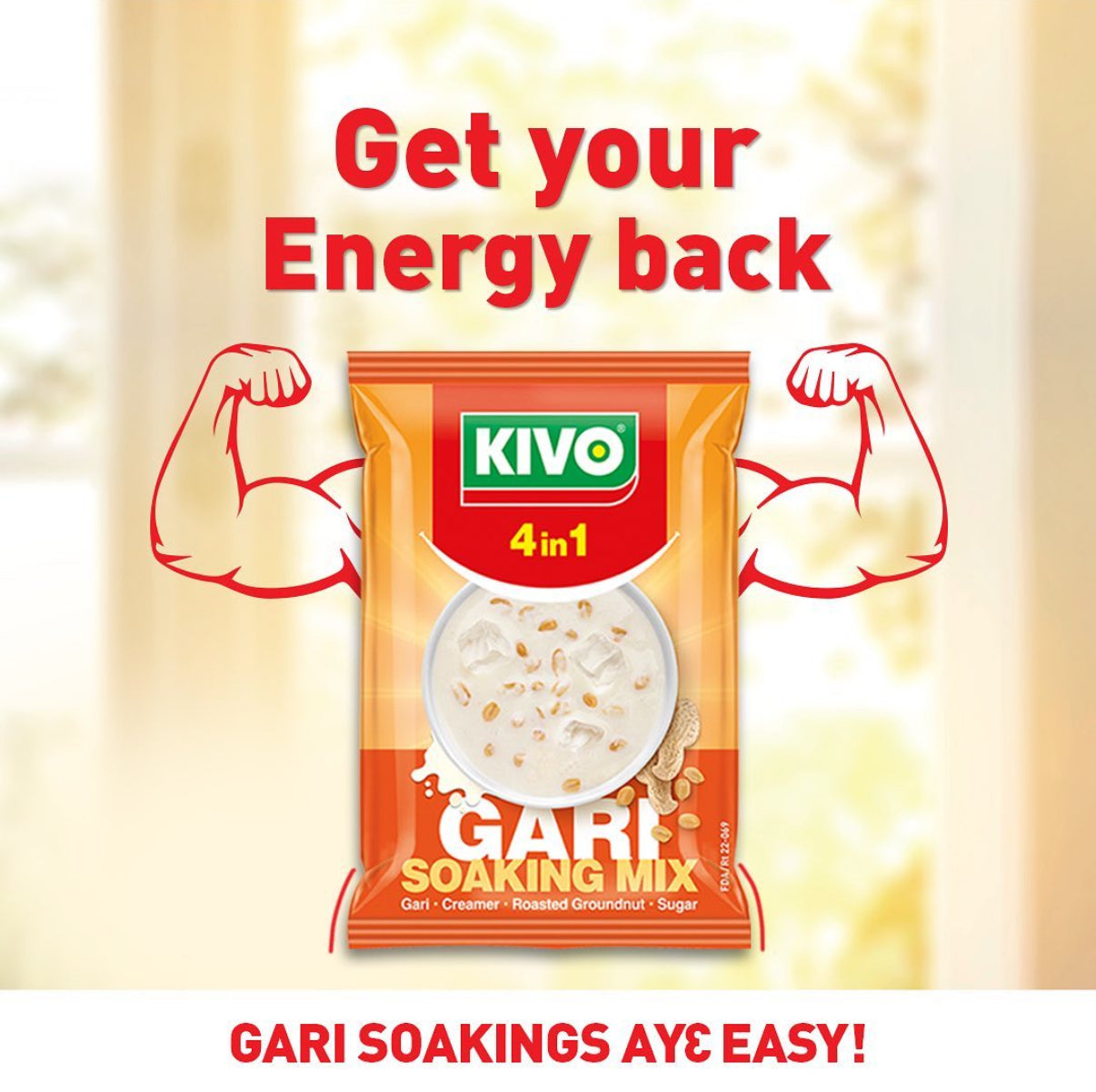 KIVO 4 in 1 Gari Soaking Mix 125g