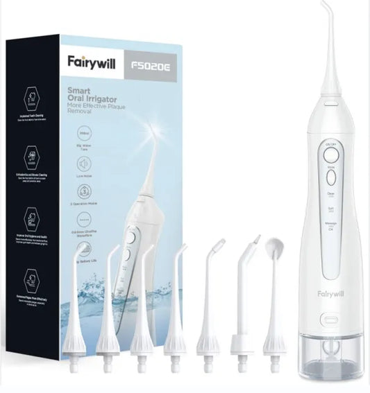 Experience Ultimate Oral Care with the Rechargeable Portable Water Flosser - 3 Modes and 300ML Waterproof Design for a Brighter Smile
