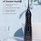 Experience Ultimate Oral Care with the Rechargeable Portable Water Flosser - 3 Modes and 300ML Waterproof Design for a Brighter Smile