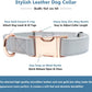 Soft Leather Dog Collar and Leash (6.6') Set - Stylish Rose Gold Heavy Duty Metal Buckle, 4 Adjustable Lengths Leash for Small Medium Large Dogs - Comfortable & Easy to Clean