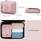 Toiletry Bag for Women, Travel Toiletry Organizer with Hanging Hook, Water-Resistant Cosmetic Makeup Bag Travel Organizer for Shampoo, Full-Size Container, Toiletries, Pink-Medium
