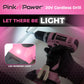 Tool Set for Women - 20V Electric Cordless Power Drill W/ Storage Bag, 16 Pc. Drill Bit & Screwdriver Set, Charger & 2 Batteries