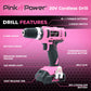 Tool Set for Women - 20V Electric Cordless Power Drill W/ Storage Bag, 16 Pc. Drill Bit & Screwdriver Set, Charger & 2 Batteries