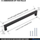 10 Pack Black Square Bar Cabinet Pull Drawer Handle Stainless Steel Modern Hardware for Kitchen and Bathroom Cabinets Cupboard,Center to Center 10In(256Mm) Black Drawer Pulls
