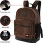 Signature Backpack for School Classic Logo Water Resistant Casual Daypack for Travel Fits 15.6 Inch Notebook (Brown Duck Corduroy)