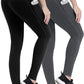 Yoga Pants with Pockets for Women High Waisted Workout Leggings Tummy Control Athletic Leggings