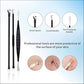 Pimple Popper Tool Kit 11 Pcs,  Blackhead Remover Pimple Extractor Tools with Metal Case for Quick and Easy Removal of Blackheads,Pimples,Whiteheads,Zit Popper,Forehead,Facial and Nose (Black)