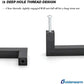 10 Pack Black Square Bar Cabinet Pull Drawer Handle Stainless Steel Modern Hardware for Kitchen and Bathroom Cabinets Cupboard,Center to Center 10In(256Mm) Black Drawer Pulls