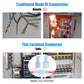 Male Spade Connector 16-14 Gauge 100PCS Nylon Fully Insulated Male Wire Quick Disconnects Spade Terminal Connectors Blue