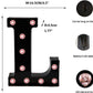 LED Black Alphabet Marquee Letters Sign Light up Marquee Number Letter Lights Sign with Diamond Bulb for Night Light Home Bar Christmas Lamp Birthday Party Wedding Decoration L